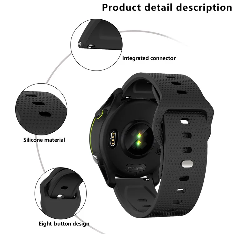 KALEBOL 22mm Strap for Huawei Watch 4 / 4 Pro / GT 4 46mm Dots Silicone Watch Band - Black