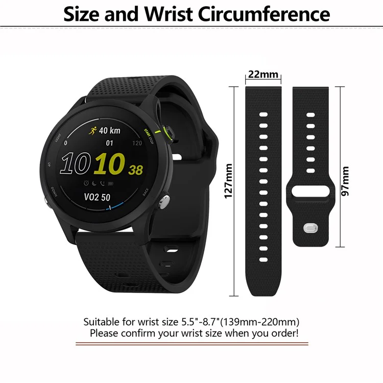 KALEBOL 22mm Strap for Huawei Watch 4 / 4 Pro / GT 4 46mm Dots Silicone Watch Band - Black