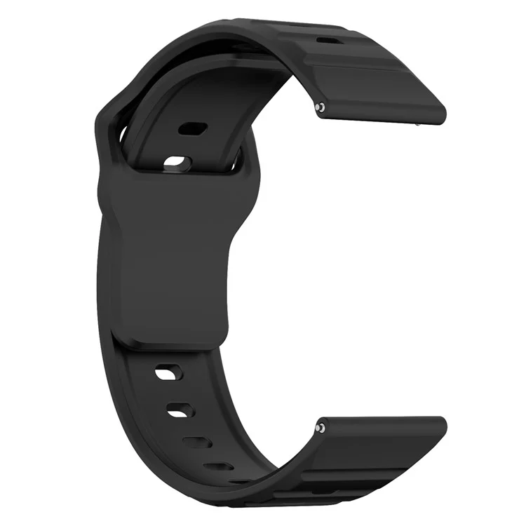 KALEBOL 20mm Bracelete de Silicone para Huawei Watch GT 3 42mm / GT 3 Pro 43mm Desenho de Onda - Preto