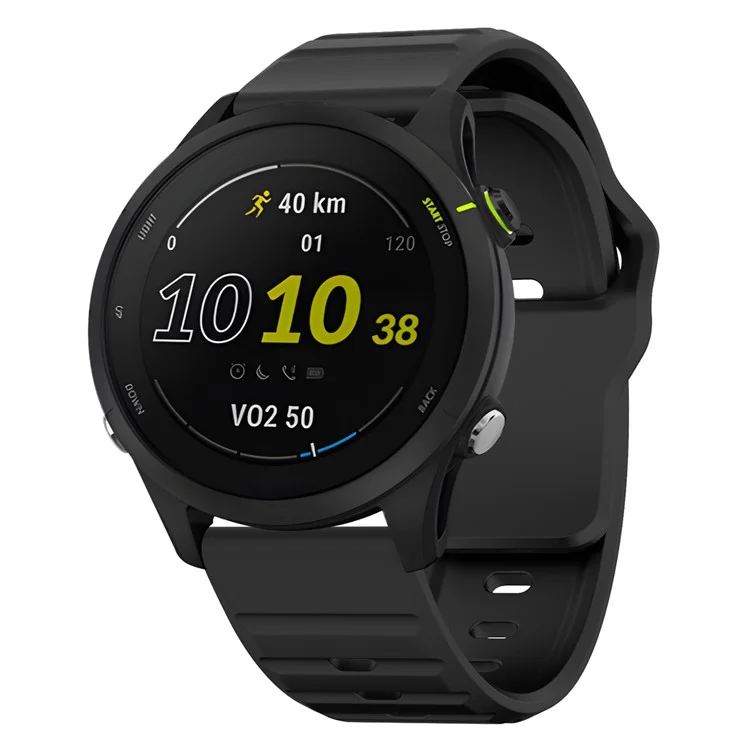 KALEBOL 20mm Bracelete de Silicone para Huawei Watch GT 3 42mm / GT 3 Pro 43mm Desenho de Onda - Preto