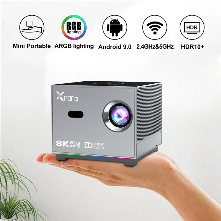 X3 Mini Projector WiFi Bluetooth-compatible Portable Home Theater Video Projector - EU Plug