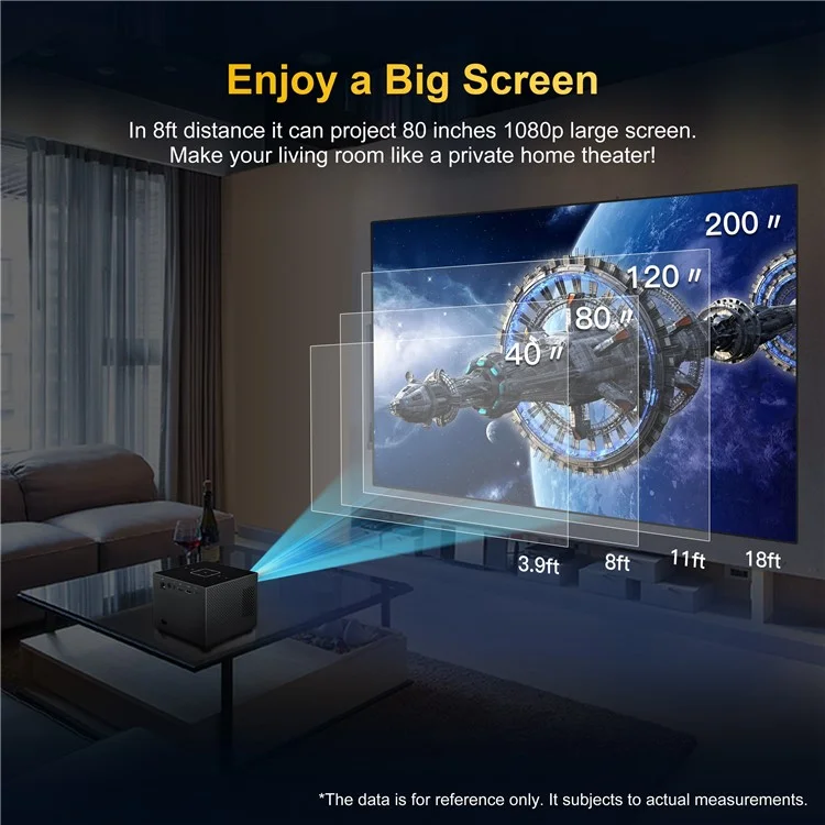 X3 Mini Projector WiFi Bluetooth-compatible Portable Home Theater Video Projector - EU Plug