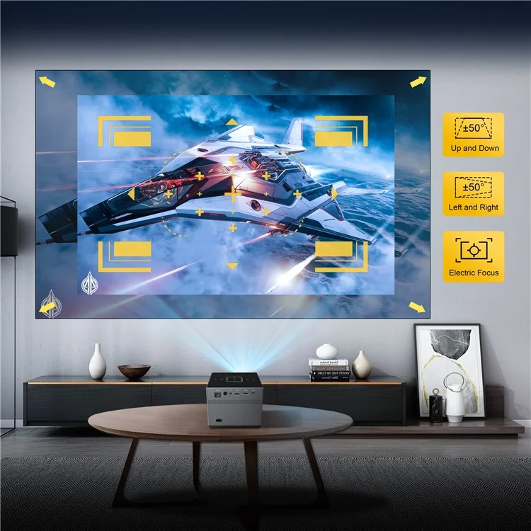 X3 Mini Projector WiFi Bluetooth-compatible Portable Home Theater Video Projector - UK Plug