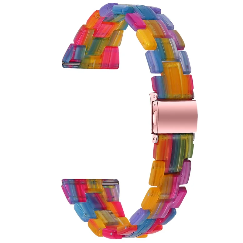 Sostituzione Variopinta Del Peso Leggero Per Fitbit Versa / Versa 2 / Versa Lite Resin Watch Band - Multicolore