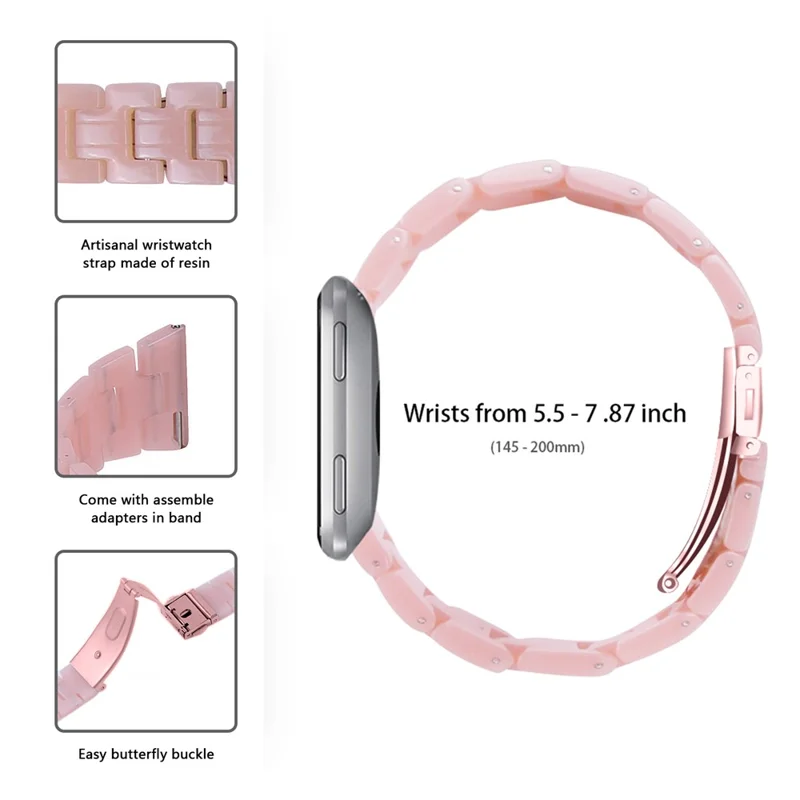 Light Weight Colorful Replacement for Fitbit Versa/Versa 2/Versa Lite Resin Watch Band - Pink