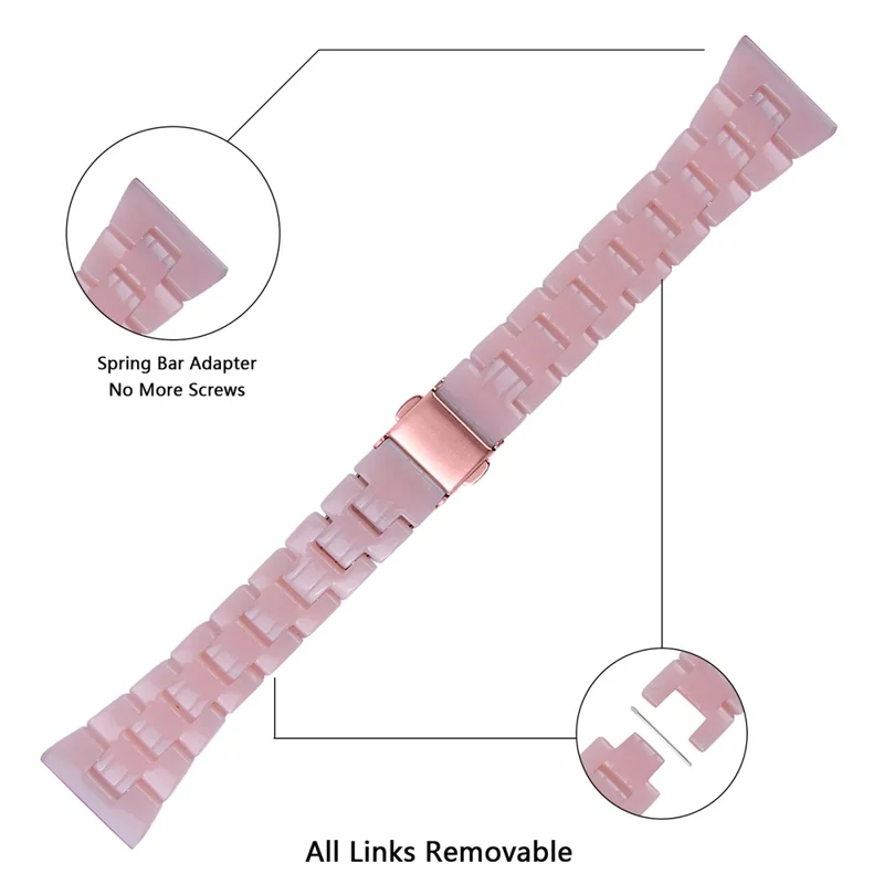 Light Weight Colorful Replacement for Fitbit Versa/Versa 2/Versa Lite Resin Watch Band - Pink
