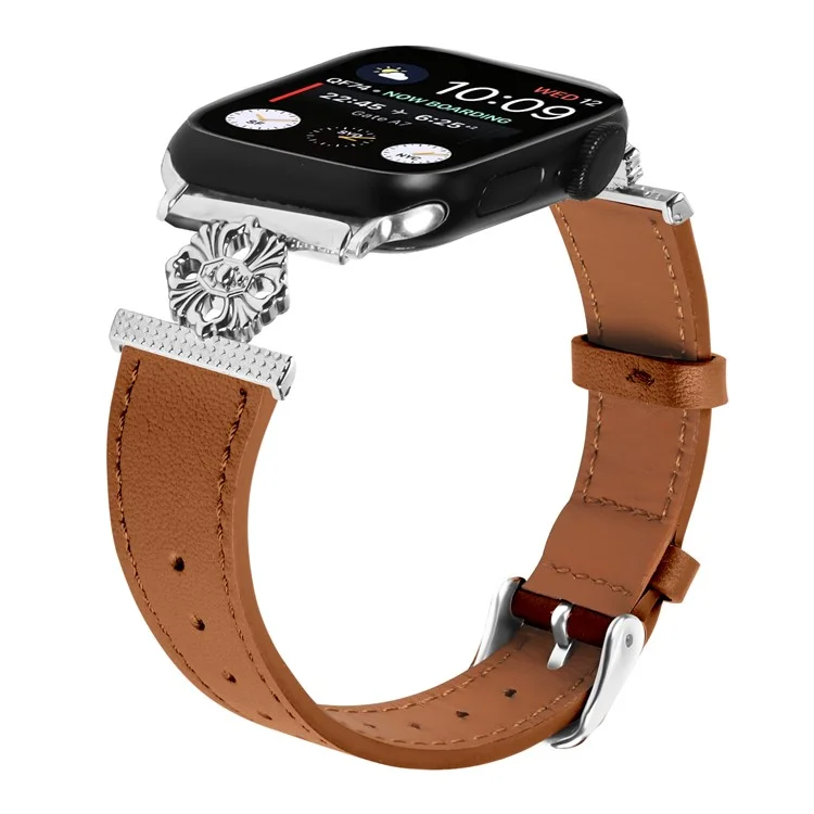 Watch Band for Apple Watch Series 10 46mm / Ultra 2 / Ultra 49mm / 9 8 7 45mm / SE (2023) SE (2022) SE 6 5 4 44mm / 3 2 1 42mm Strap - Brown