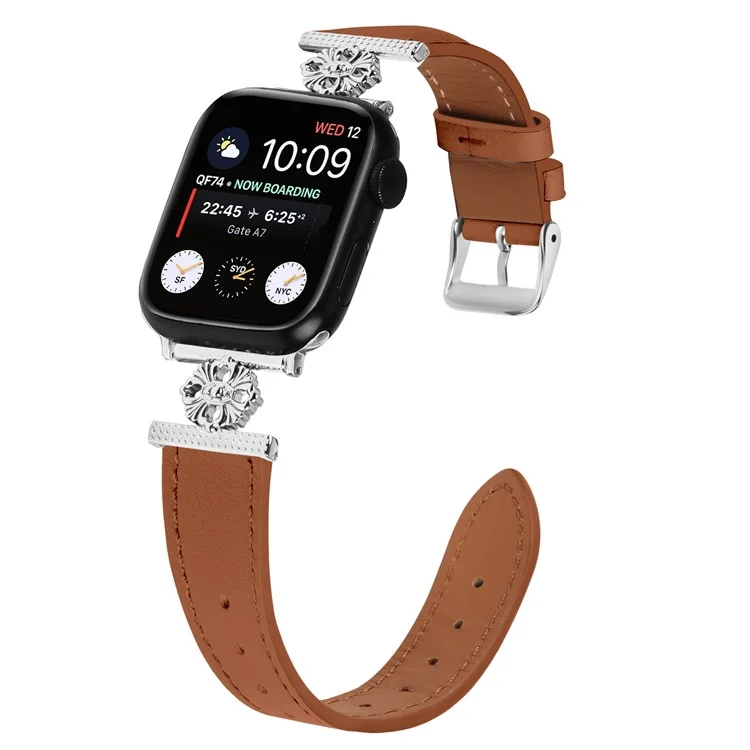 Watch Band for Apple Watch Series 10 46mm / Ultra 2 / Ultra 49mm / 9 8 7 45mm / SE (2023) SE (2022) SE 6 5 4 44mm / 3 2 1 42mm Strap - Brown