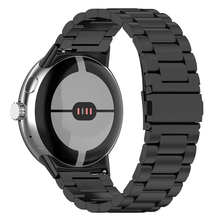 Für Google Pixel Watch 3 41mm / Watch 2 / Pixel Watch Strap Replacement Edelstahlarmband - Schwarz