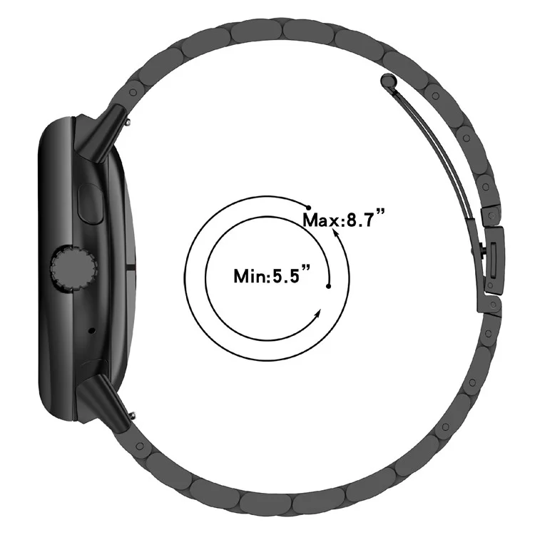 Für Google Pixel Watch 3 41mm / Watch 2 / Pixel Watch Strap Replacement Edelstahlarmband - Schwarz