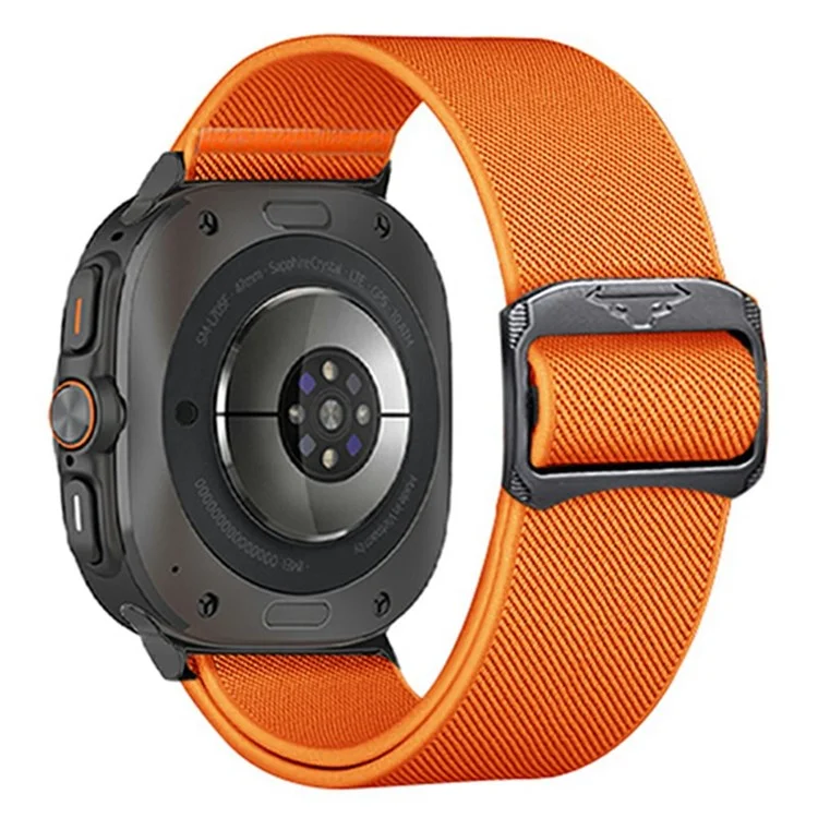For Samsung Galaxy Watch Ultra 47mm Nylon Strap Elastic Replacement Watch Band - Orange