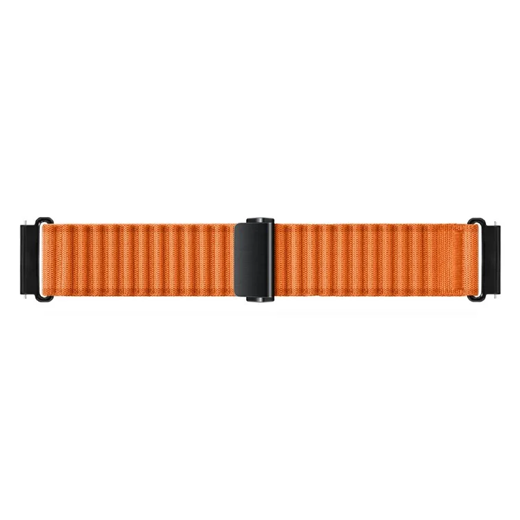 Para Huawei Watch GT 4 41mm / Garmin Venu 3S Watch Strap 18mm Wave Design Nylon Wrist Band - Laranja