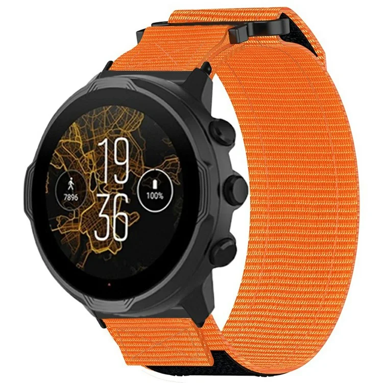 24mm Nylon Watch Band for Suunto 9 / 7 / Spartan Sport Wrist HR Baro  Loop Fastener Strap - Orange