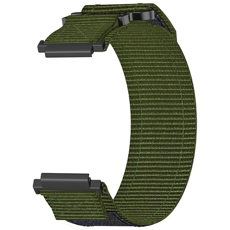 Para Huawei Watch GT 4 41mm / Garmin Venu 3S Correa de Reloj de Nylon 18mm Cierre de Bucle - Verde Ejército