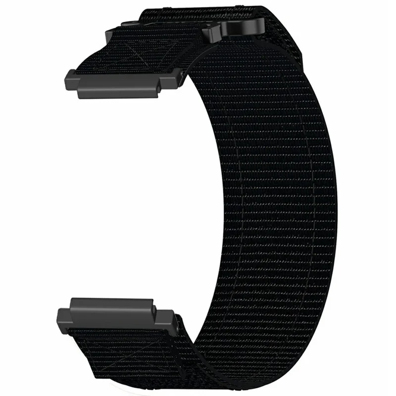 For Huawei Watch GT 4 41mm / Garmin Venu 3S Nylon Watch Band 18mm Loop Fastener Strap - Black
