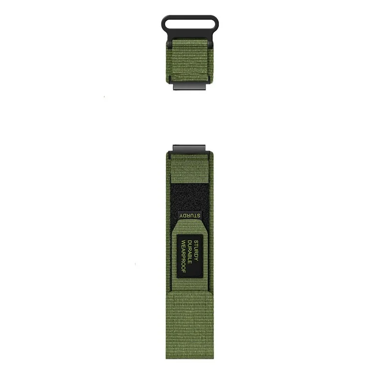 20mm Nylon-Armband für Samsung Galaxy Watch FE 40mm / Watch7 44mm / 40mm Loop Verschlussriemen - Army Green
