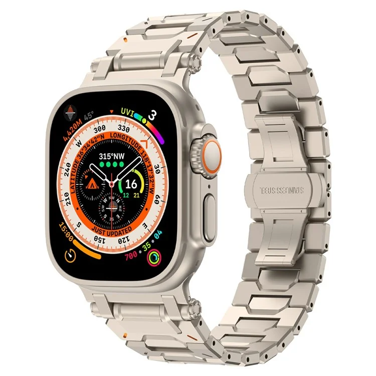 Correa para Apple Watch Series 10 46mm / Ultra 2 / Ultra 49mm / Series 9 8 7 45mm / SE (2023) SE (2022) SE 6 5 4 44mm / 3 2 1 42mm Banda de Reloj con Herramienta - Titanio