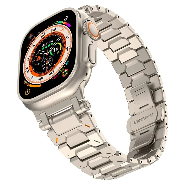 Correa para Apple Watch Series 10 46mm / Ultra 2 / Ultra 49mm / Series 9 8 7 45mm / SE (2023) SE (2022) SE 6 5 4 44mm / 3 2 1 42mm Banda de Reloj con Herramienta - Titanio