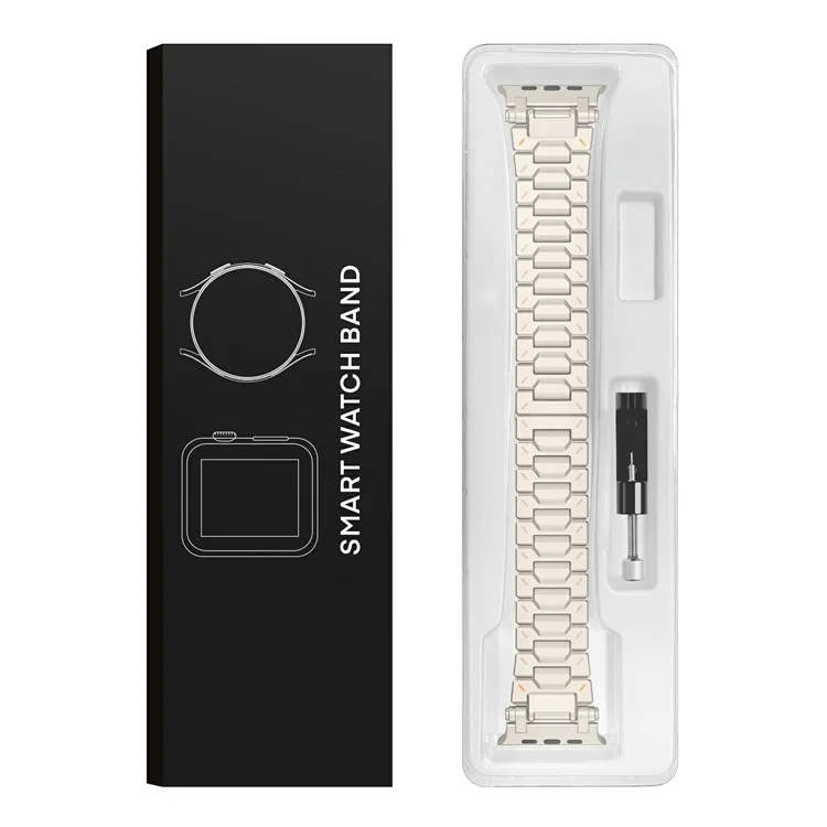 Correa para Apple Watch Series 10 46mm / Ultra 2 / Ultra 49mm / Series 9 8 7 45mm / SE (2023) SE (2022) SE 6 5 4 44mm / 3 2 1 42mm Banda de Reloj con Herramienta - Titanio