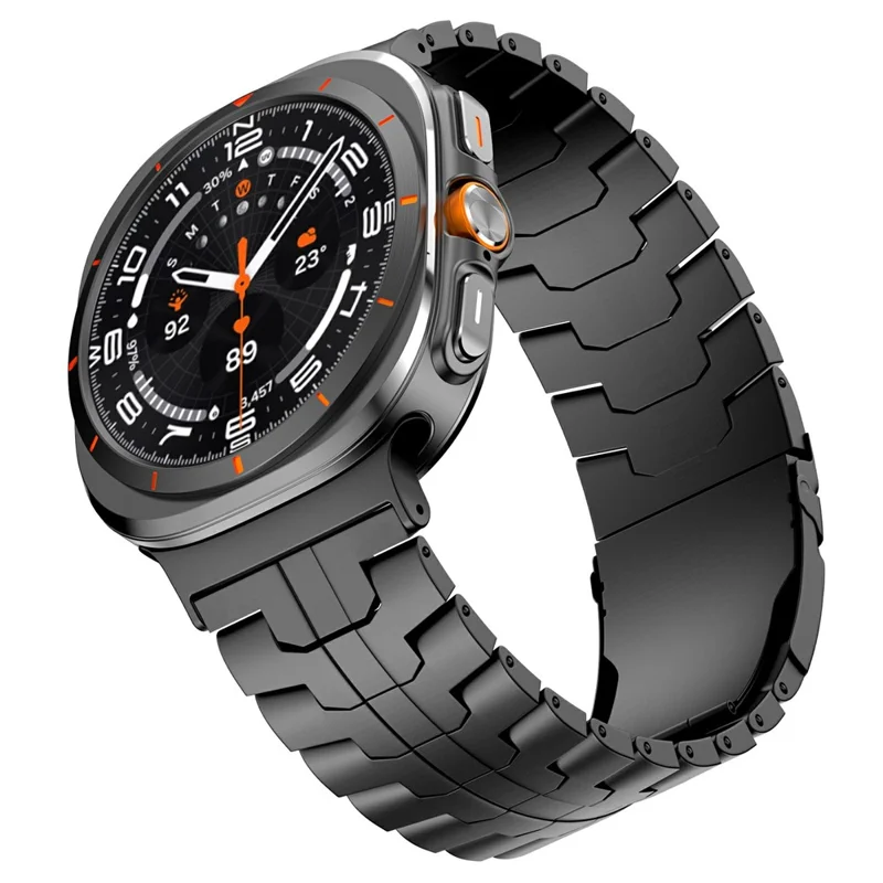 For Samsung Galaxy Watch Ultra 47mm Watch Band Titanium Alloy Wrist Strap with Tool - Black