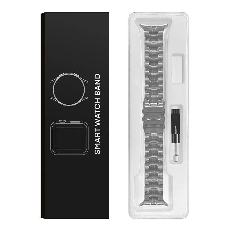 For Samsung Galaxy Watch Ultra 47mm Watch Band Titanium Alloy Wrist Strap with Tool - Black