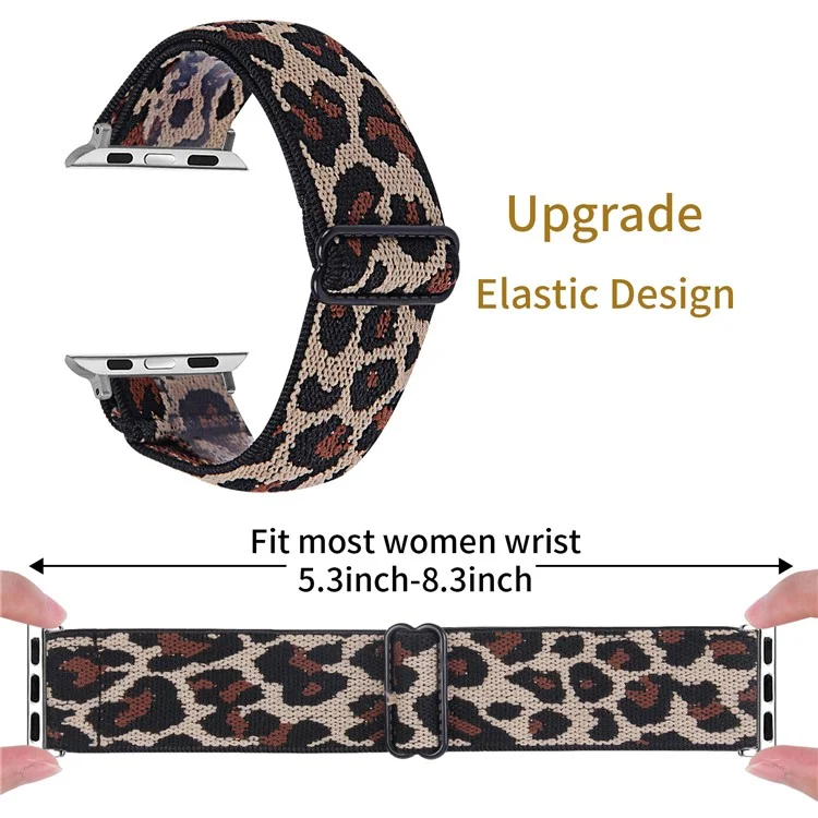 Elastic Nylon Band Watch Strap Replacement for Watch Ultra 49mm / Ultra 2 49mm / Series 9 45mm / SE (2023) 44mm / Series 8 / 7 45mm / Series 6 / 5 / 4 / SE / SE (2022) 44m / Series 3 / 2 / 1 42mm - Style C
