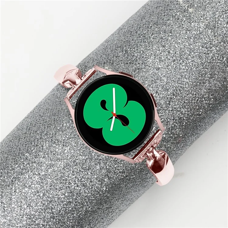 Cinturino per orologio per Samsung Galaxy Watch7 44mm / 40mm Cinturino di ricambio a forma di D con decorazione di strass in lega - rosa