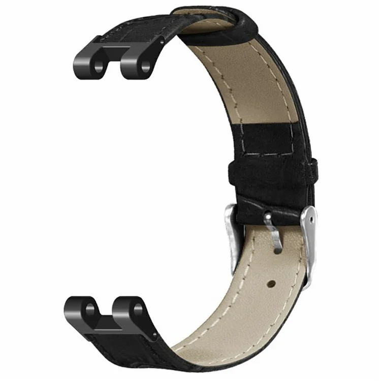 Per Garmin Lily Watch Band Bamboo Texture PU Leather Adjustable Strap - Nero