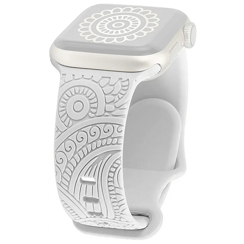 Silicone Strap for Apple Watch Series 11 10 42mm / 9 8 7 41mm / SE3 SE2 SE 6 5 4 40mm / 3 2 1 38mm - White