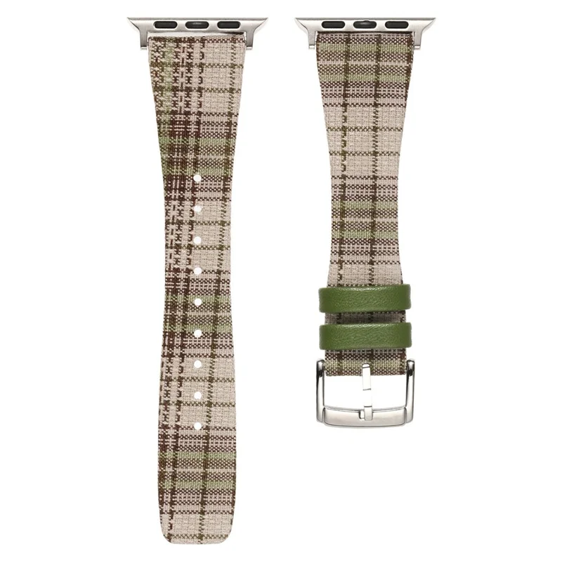 Plaid Woolen Strap for Apple Watch Series 11 10 42mm / 9 8 7 41mm / SE3 SE2 SE 6 5 4 40mm / 3 2 1 38mm - Style 7