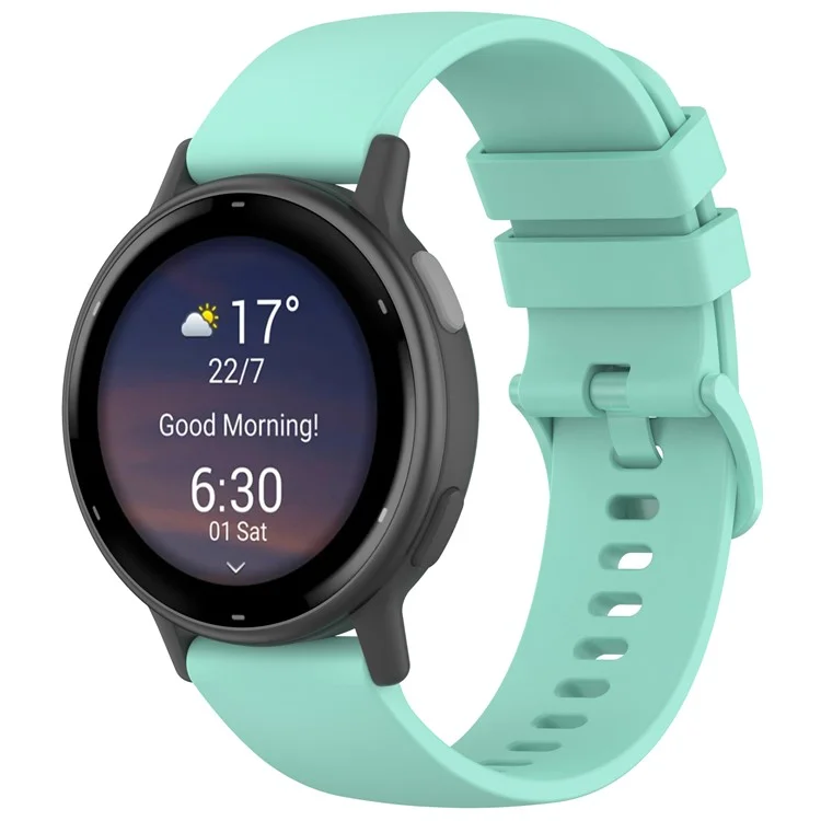 For Garmin Forerunner 265 / Forerunner 255 Silicone Watch Band 22mm Quick Release Replacement Strap - Teal