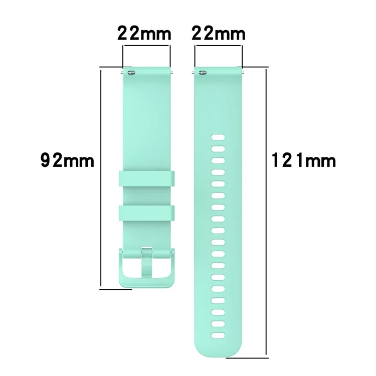 For Garmin Forerunner 265 / Forerunner 255 Silicone Watch Band 22mm Quick Release Replacement Strap - Teal