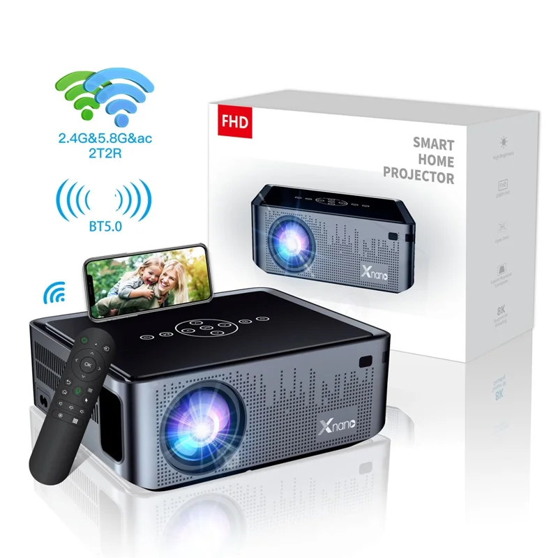ProjectX1PRO Manual Focus Projector WiFi Bluetooth-compatible Portable Home Theater 8K Video Projector - UK Plug