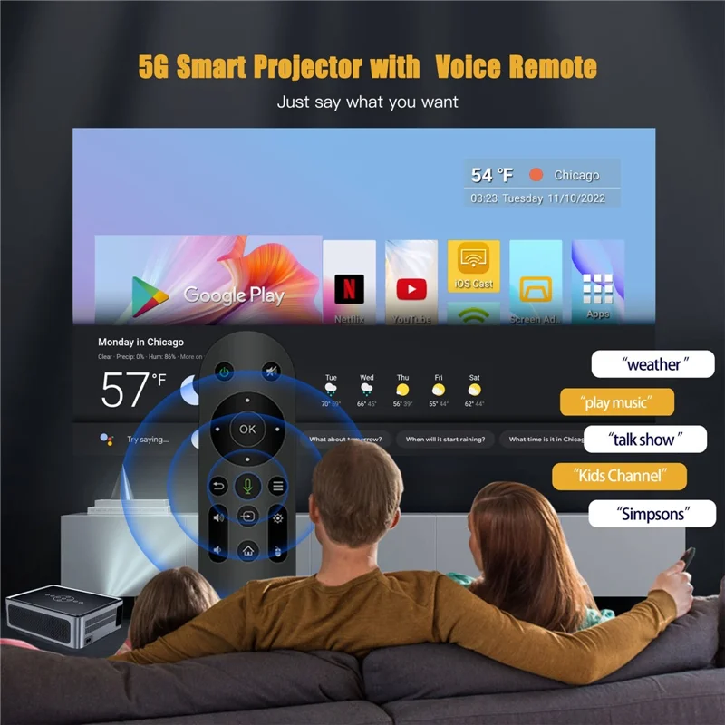 ProjectX1PRO Manual Focus Projector WiFi Bluetooth-compatible Portable Home Theater 8K Video Projector - UK Plug