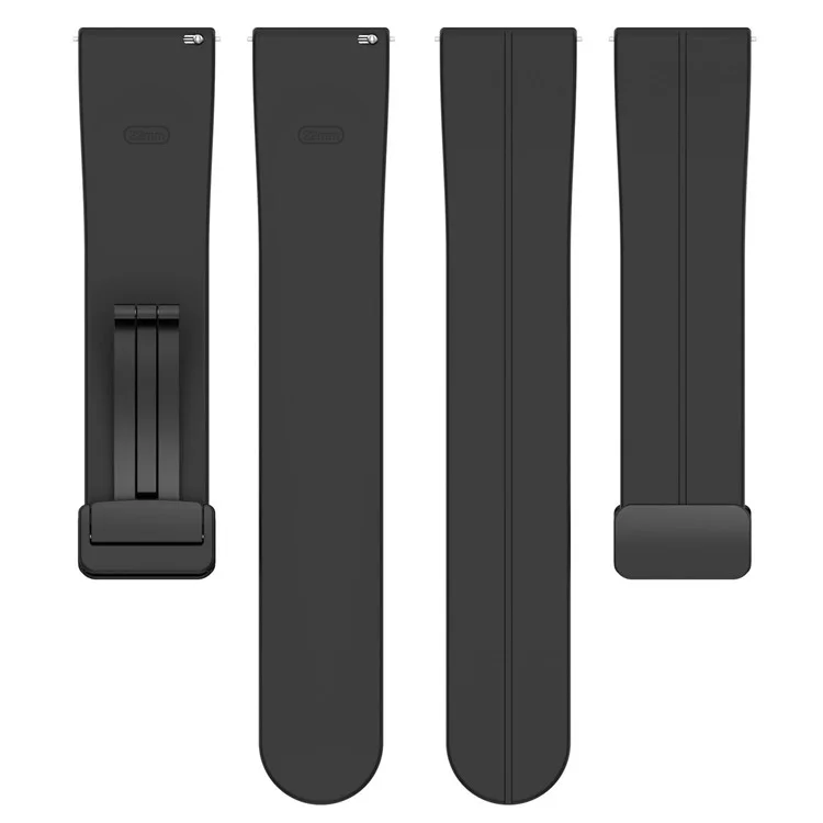 Watch Band for Xiaomi Redmi Watch 5 Active / Watch 5 Lite / Huawei Watch GT 5 46mm Universal 22mm Silicone Strap - Black