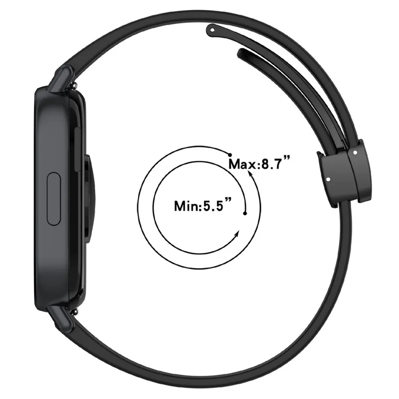 Watch Band for Xiaomi Redmi Watch 5 Active / Watch 5 Lite / Huawei Watch GT 5 46mm Universal 22mm Silicone Strap - Grey