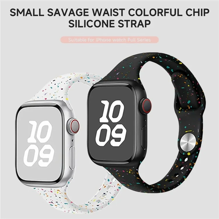 Bracelete de Silicone para Apple Watch Series 10 42mm / 9 8 7 41mm / SE (2023) SE (2022) SE 6 5 4 40mm / 3 2 1 38mm - Preto