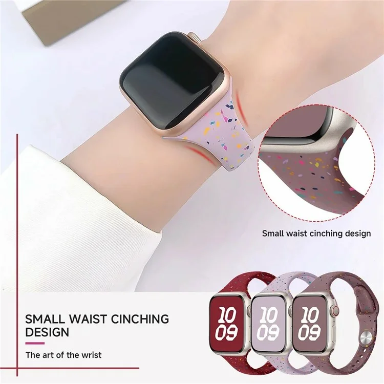 Bracelete de Silicone para Apple Watch Series 10 42mm / 9 8 7 41mm / SE (2023) SE (2022) SE 6 5 4 40mm / 3 2 1 38mm - Preto