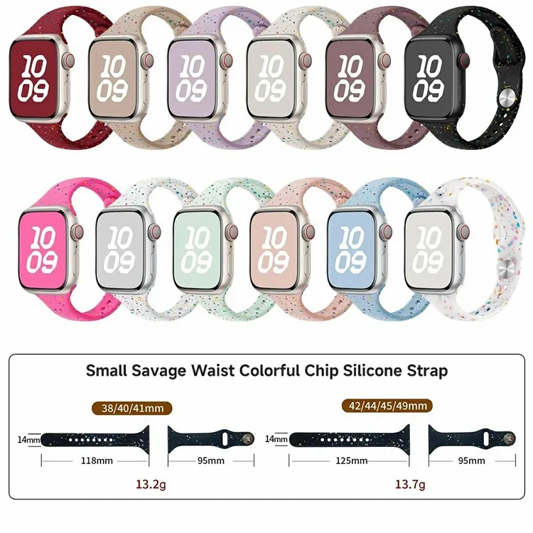 Bracelete de Silicone para Apple Watch Series 10 42mm / 9 8 7 41mm / SE (2023) SE (2022) SE 6 5 4 40mm / 3 2 1 38mm - Preto
