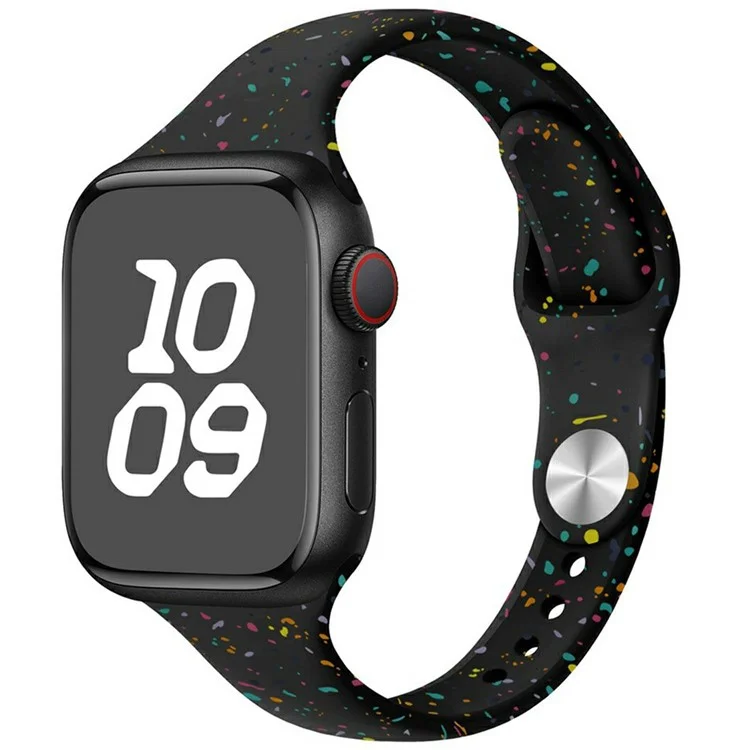 Cinturino in silicone per Apple Watch Series 10 46mm / Ultra 2 / Ultra 49mm / 9 8 7 45mm / SE (2023) SE (2022) SE 6 5 4 44mm / 3 2 1 42mm - Nero