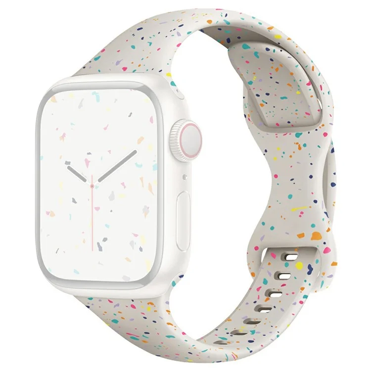 Correa para Apple Watch Series 10 de 46 mm / Ultra 2 / Ultra 49 mm / 9 8 7 de 45 mm / SE (2023) SE (2022) SE 6 5 4 de 44 mm / 3 2 1 de 42 mm Banda de silicona - Starlight