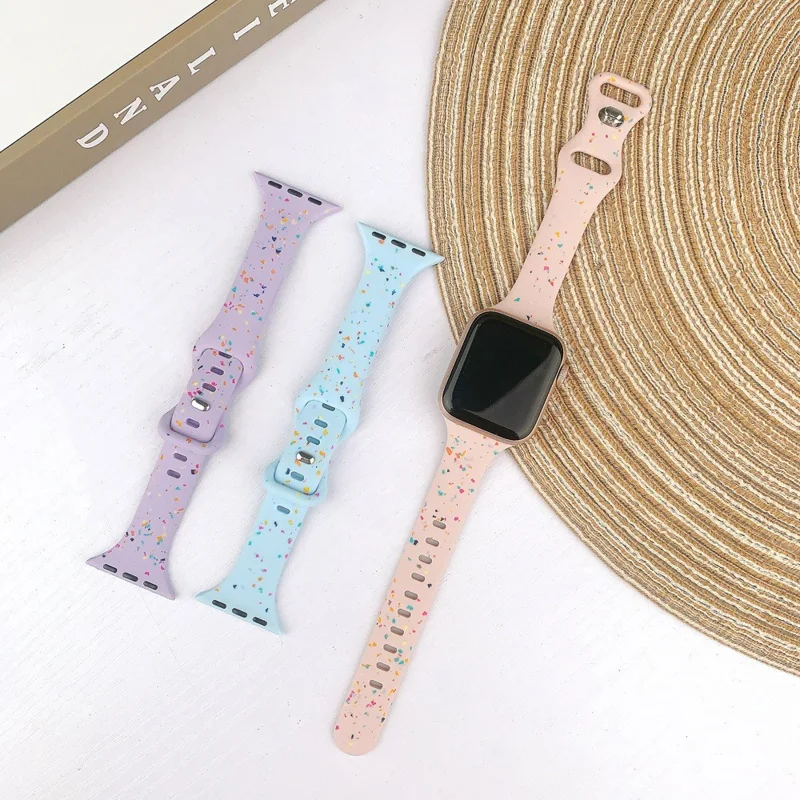 Strap for Apple Watch Ultra 3 2 1 49mm / Series 11 10 46mm / 9 8 7 45mm / SE3 SE2 SE 6 5 4 44mm / 3 2 1 42mm Silicone Band - Black