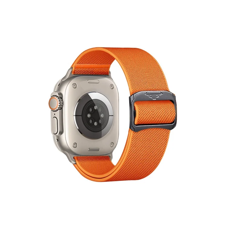 KALEBOL Nylon Strap for Apple Watch Series 10 42mm / 9 8 7 41mm / SE (2023) SE (2022) SE 6 5 4 40mm / 3 2 1 38mm Elastic Band - Orange