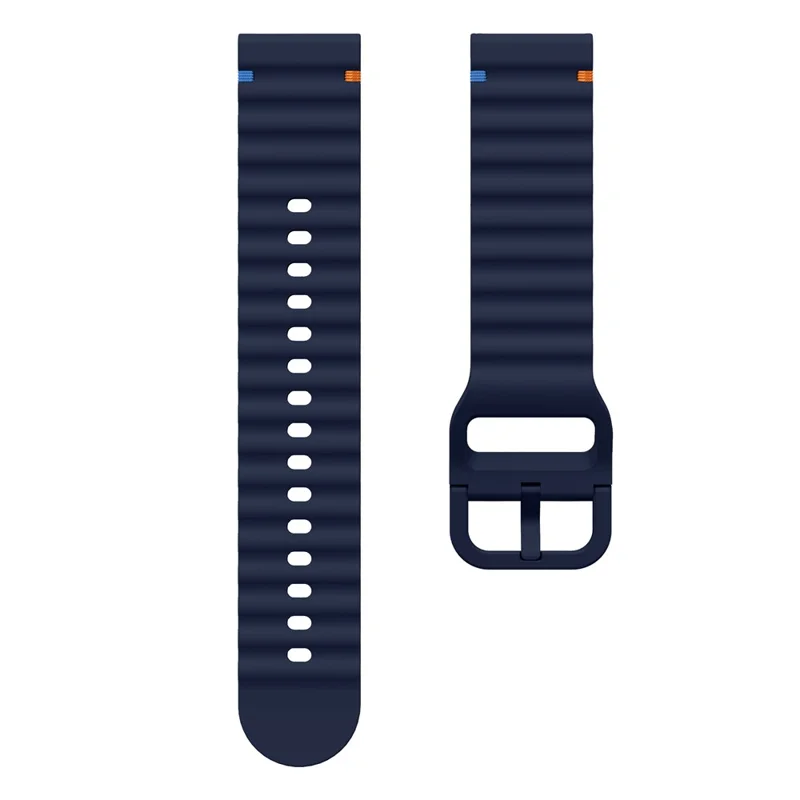 KALEBOL Silicone Band for Huawei Watch 4 / 4 Pro / GT 4 46mm , 22mm Wave Design Watch Strap - Midnight Blue