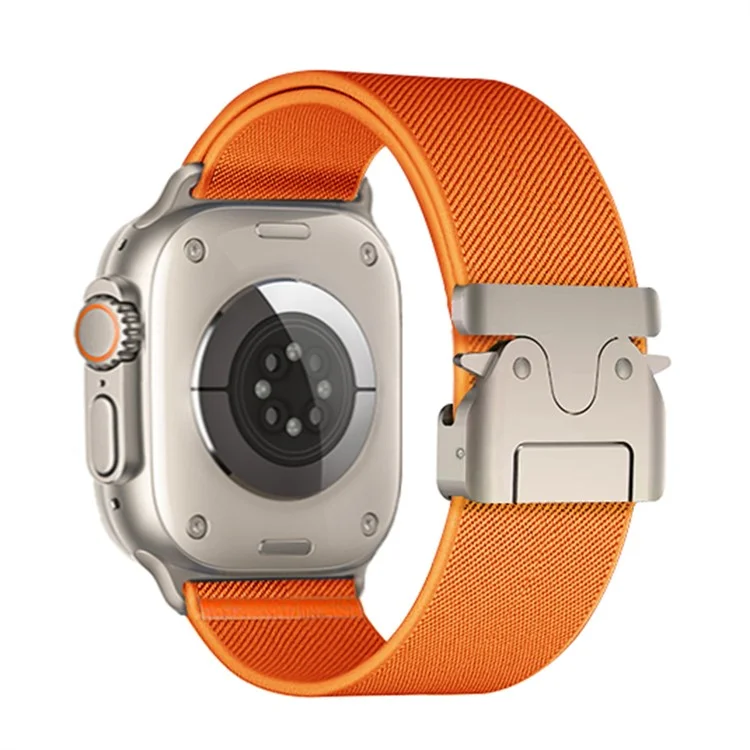 Strap for Apple Watch Series 10 42mm  /  9 8 7 41mm  /  SE (2023) SE (2022) SE 6 5 4 40mm  /  3 2 1 38mm Elastic Nylon Watch Band - Orange