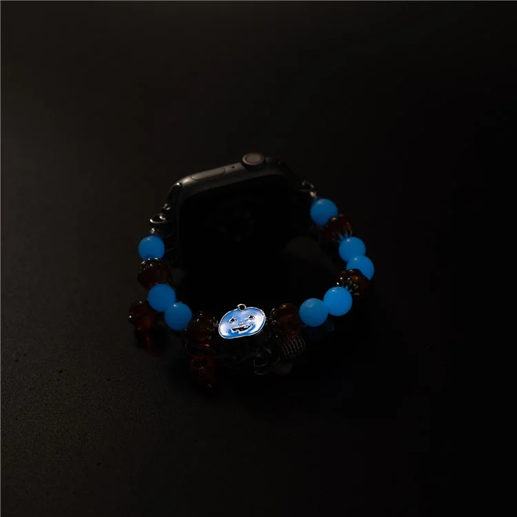 cinta brilhante de halloween para a série apple watch 10 42mm / 9 8 7 41mm / se (2023) se (2022) se 6 5 4 40mm / 3 2 1 38mm - crânio colorido