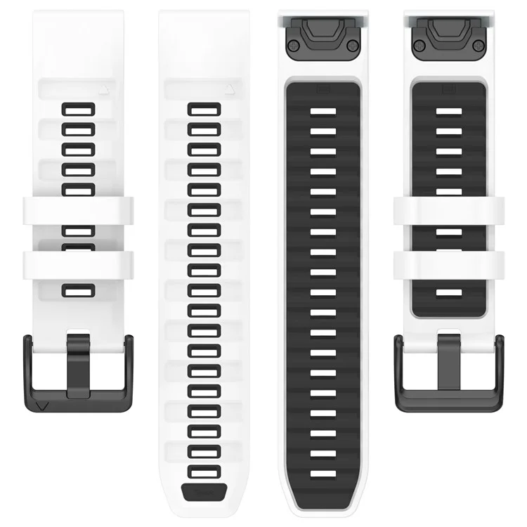 26mm Strap for Garmin Fenix 8 51mm / Enduro 3 / Instinct 2X Universal Silicone Watch Band - Army Green+Black