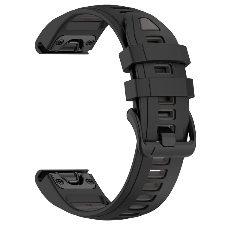 Correa de 20 mm para Garmin Fenix 8 43 mm / Descent MK3 / MK3i / epix Pro (Gen 2) 42 mm Correa de reloj de silicona universal - Negro+Gris