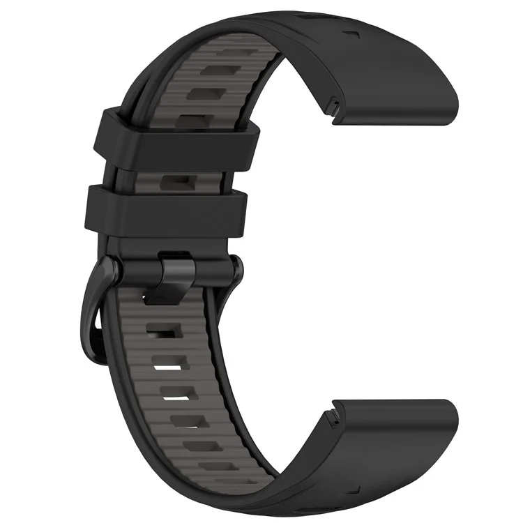 Correa de 20 mm para Garmin Fenix 8 43 mm / Descent MK3 / MK3i / epix Pro (Gen 2) 42 mm Correa de reloj de silicona universal - Negro+Gris