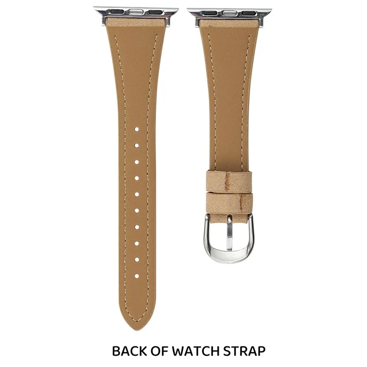 Cartoon Dog Leather Strap for Apple Watch Series 10 42mm  /  9 8 7 41mm  /  SE (2023) SE (2022) SE 6 5 4 40mm  /  3 2 1 38mm - Dark Brown